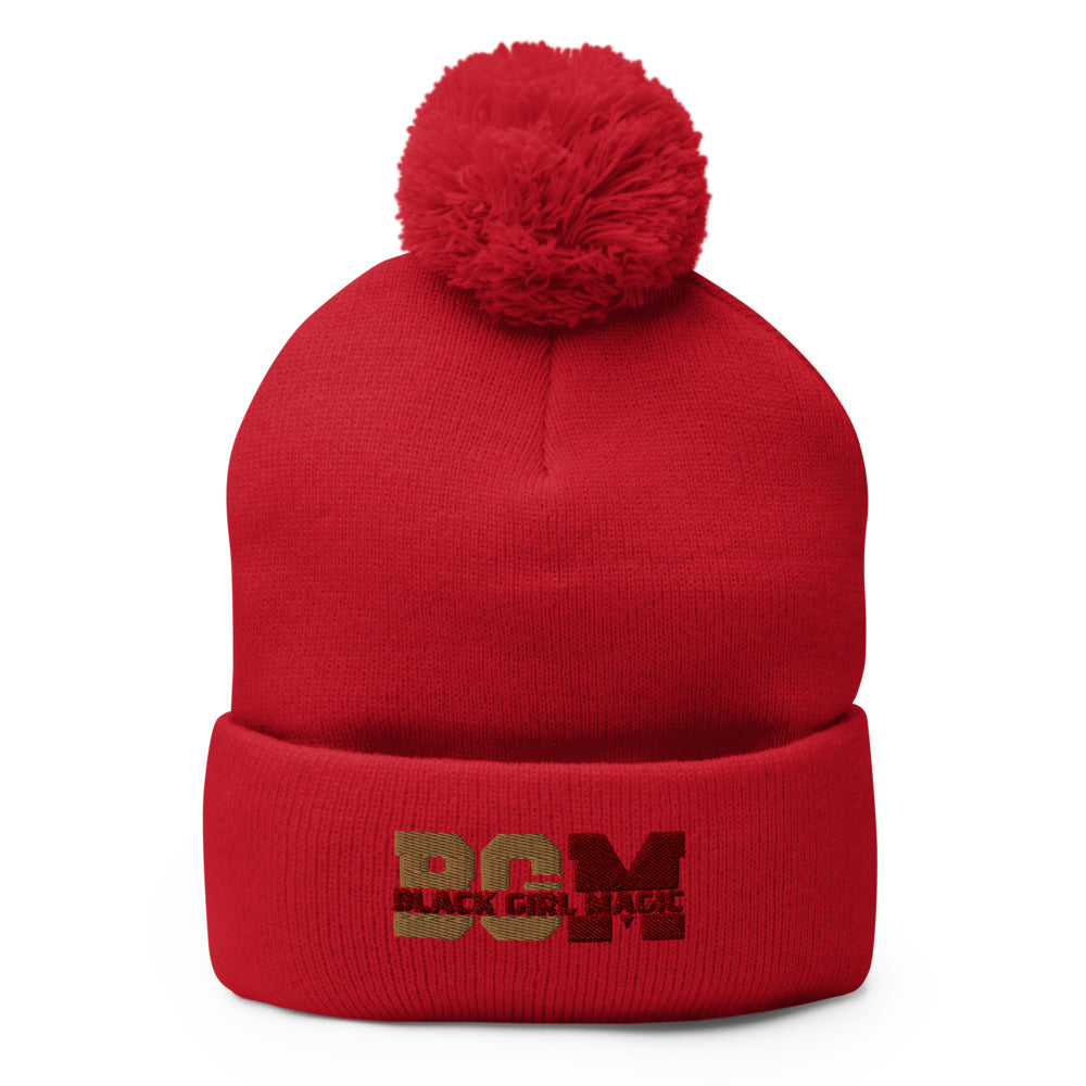 Black Girl Magic Pom-Pom Beanie