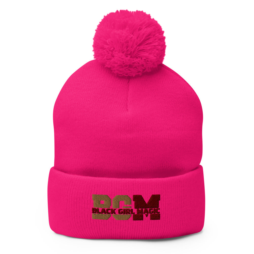 Black Girl Magic Pom-Pom Beanie